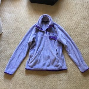 Patagonia Purple Quarter Button Fleece Size S